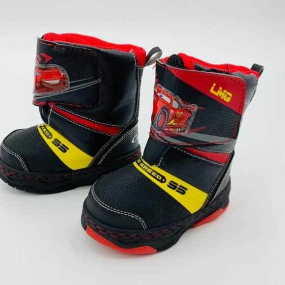 Disney Cars Lightning McQueen Snow Winter Boots Bo
